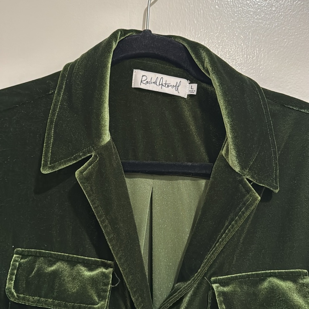 Rolla's Velvet Olive Green Short-Sleeve Jumpsuit - Picture 3 of 3